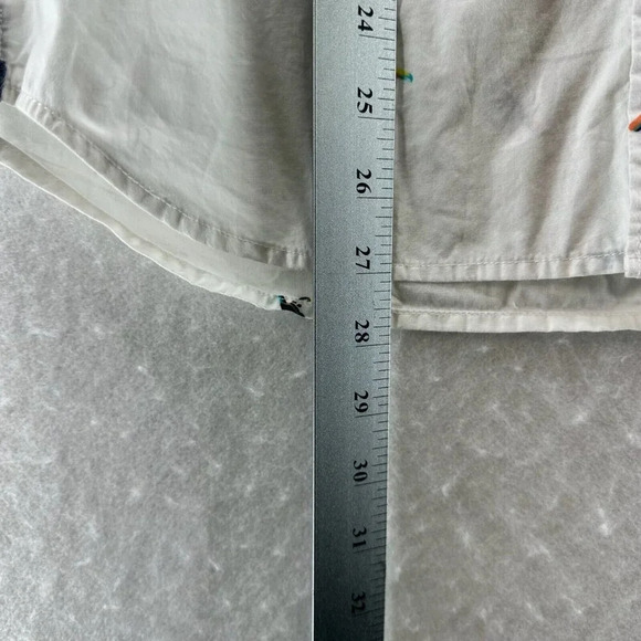 GAP Kids Boys Size 2XL 14-16 Toucan Print Button Down Short Sleeve Cotton White - Picture 11 of 11